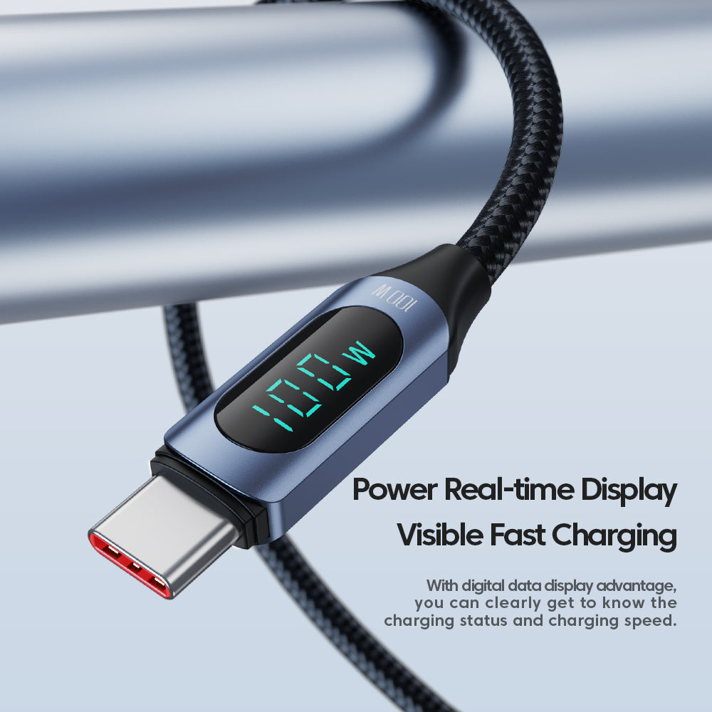 TOOCKI TQ-X03 2m Digital Display Data Cable USB-C to USB-C PD 100W Charging Cord TOOCKI TQ-X03 2m Digital Display Data Cable USB-C to USB-C PD 100W Charging Cord